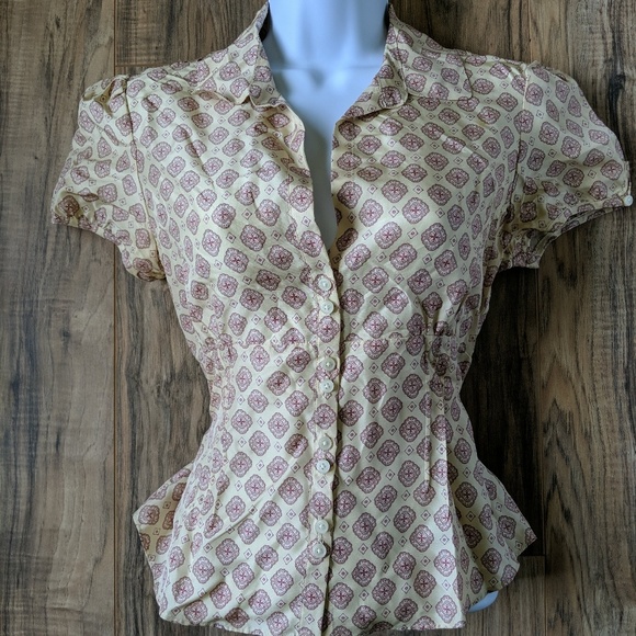 Abercrombie And Fitch Juniors Silk Blouse Sz M - Picture 1 of 4